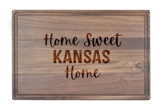 Home Sweet State Home 17" x 11" Walnut Cutting Board By Designs Direct in Kansas | Michaels®
